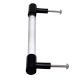 Clear Black Medium Cylinder Glass Door Handles